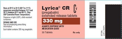 Lyrica Cr Er Tablets 330 mg Bottle Label (Lyrica Cr Er Tablets 330 mg Bottle Label)